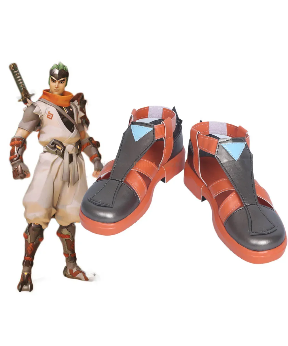 

OW Genji Shoes Cosplay OW Young Genji Cosplay Shoes Boots Custom Made Any Size
