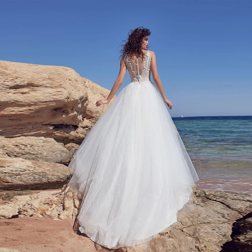 Charming Strapless Wedding Dresses Sleeveless Ivory Bridal Vestido De Novia Exquisite New Robe De Summer