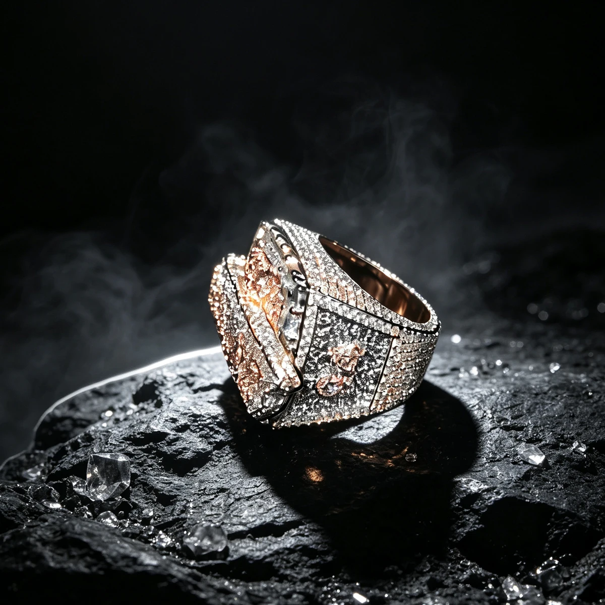 Big Sale Hip Hop Ring S925 Silver Iced Out Championship Letter Finger Rings For Men Rapper Streetwear Party Club Daily Wear Perfect Gift Brothers Crew Team Members 18K Gold Plated Bling Jewelry Hip‑Hop Culture Accessory Bold Luxury Big Square Ornament