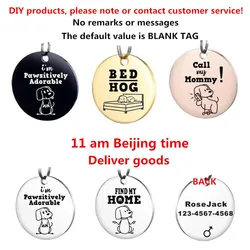 Free Engraved Pet ID Tags for Puppy, Custom Keyring Anti-lost Name Personalized Pendant, Kitten Collar Tag Dog Accessories