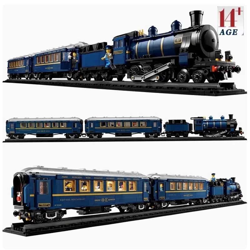 MOC 21344 حافظة القتل الفنية Orient Express Train Murder Case140th الذكرى الفاخرة نموذج القطار الأسطوري هدية #1