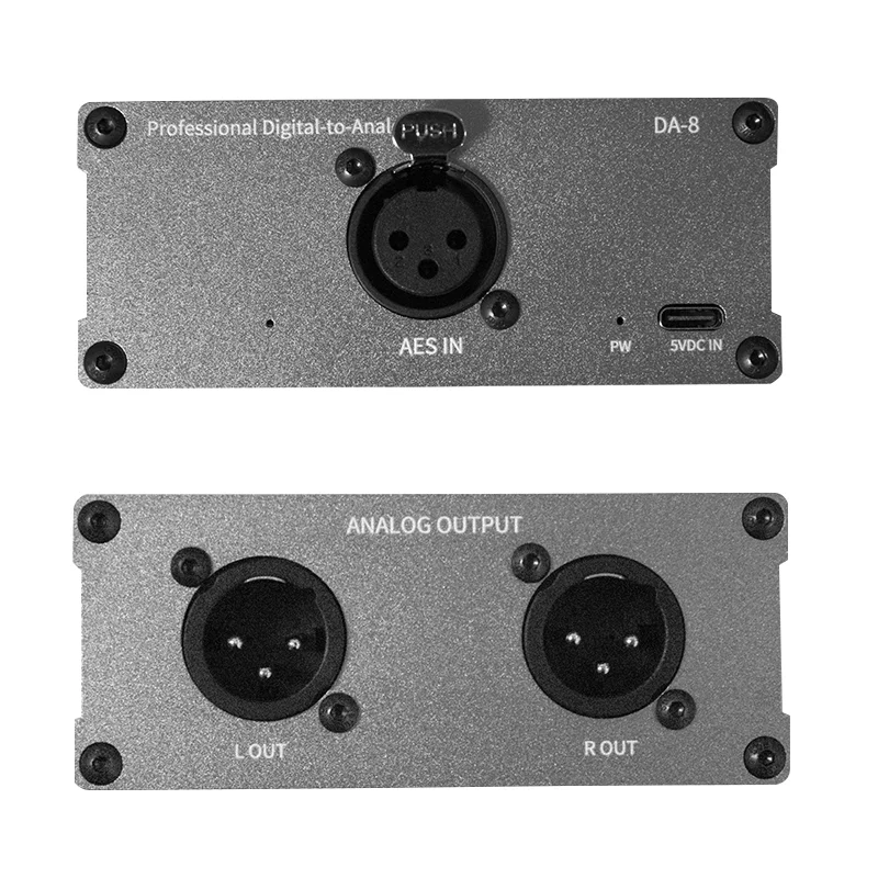 محول صوت تناظري رقمي إلى متوازن بالكامل من AES للتعرف التلقائي لمعدل أخذ العينات مع غلاف من الألومنيوم #2