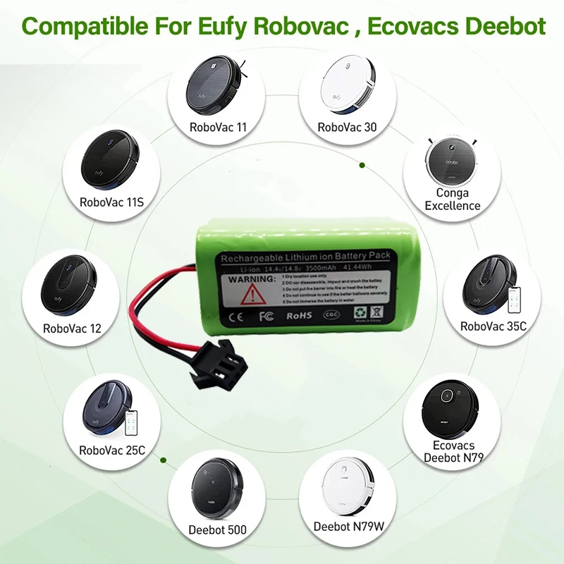 

14.8 3500mAh Original Li-ion Battery For Lefant M201 М210 М210b M301 M501A Robot Vacuum Cleaner For OKP Robot Vacuum Cleaner K2
