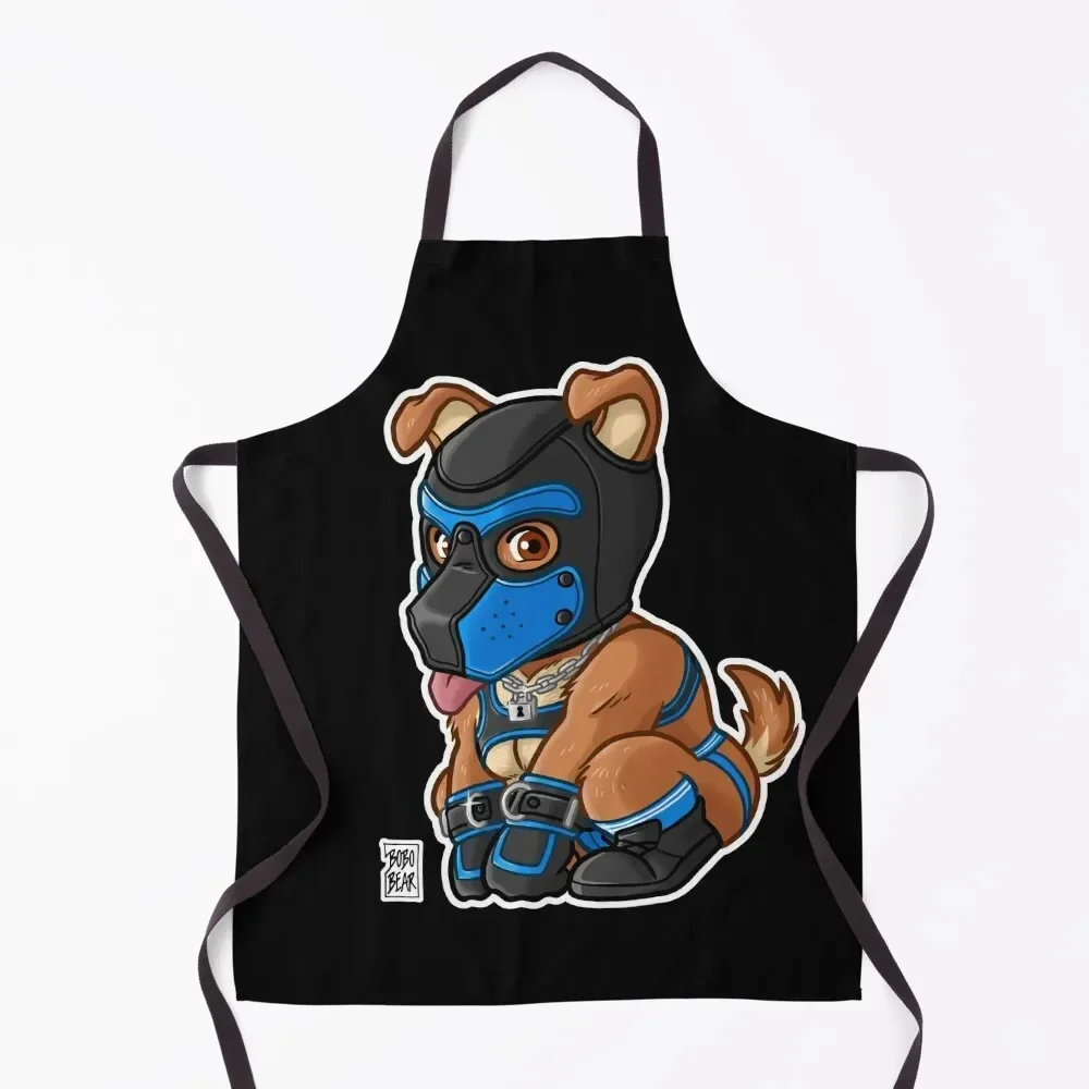 

PLAYFUL PUPPY - BLUE MASK - BEARZOO SERIES Apron japanese woman Waiter Uniforms beauty master Apron