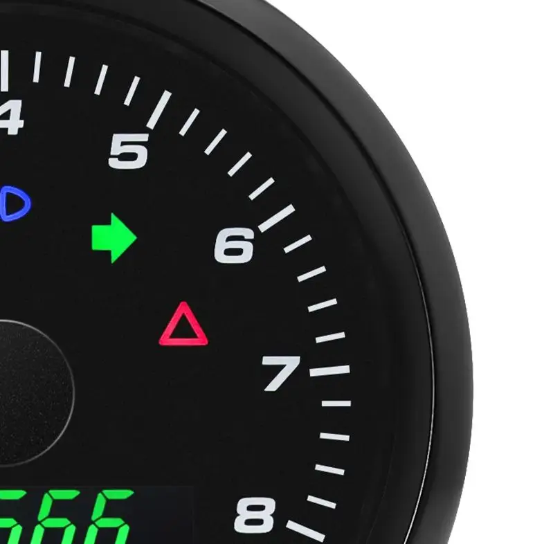 

85mm Digital Speedometer Tachometer Fuel Level Gauge Voltmeter Odometer Gear Display For Car Marine Boat Yacht Multi-functional