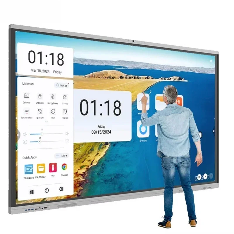 

High definition focus 4k LCD intelligent interactive whiteboard panel digital smart school interactive board