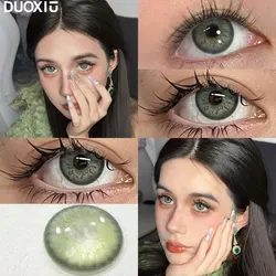 DUOXIU 1 Pair Colored Contact Lenses for Eyes Lens Green Blue Gray Contact Lens Green Eye Lenses Wholesale Natural Eye Lenses