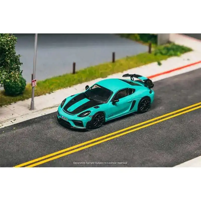 ما قبل البيع TW 1:64 بورش كايمان GT4 RS النعناع الأخضر دييكاست نموذج سيارة جمع اللعب Tarmac Works #2