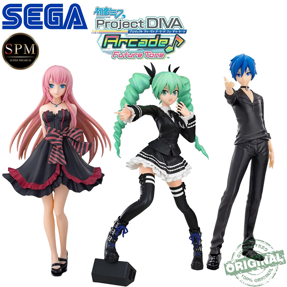 En Stock Original Sega Spm figura Hatsune Miku proyecto Diva Arcade tono futuro Hatsune Miku Megurine Luka Kaito figuras de Anime