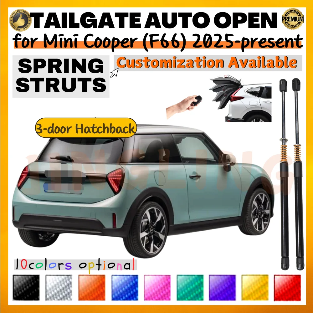

Комплект из 2 амортизаторов багажника с пружинами для Mini Cooper (F66) 2025 года и новее, 3-дверный хэтчбек, задние подъемные опоры двери багажника, амортизаторы