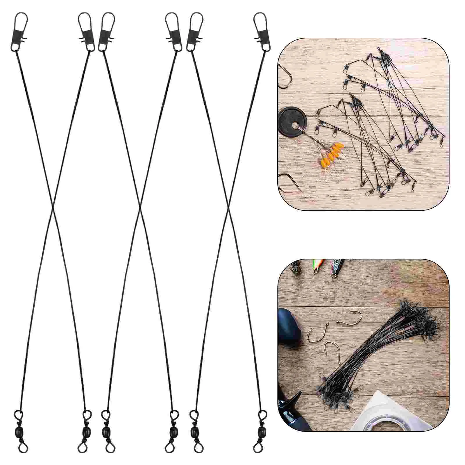 50pcs Fishing Leader Wire Steel Fishing Line Nylon Fishing Strings Fish Leaders Fishing Supplies Sturdy Fishing Lines Fishing Le