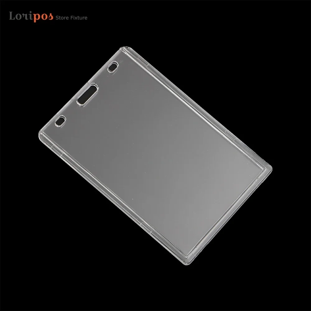 

Acrylic Clear Info Price Tag Id Card Sleeve Badge Holder Case Hard Acrylic Chest Neck Hanging Labe Sign Frame Pouch