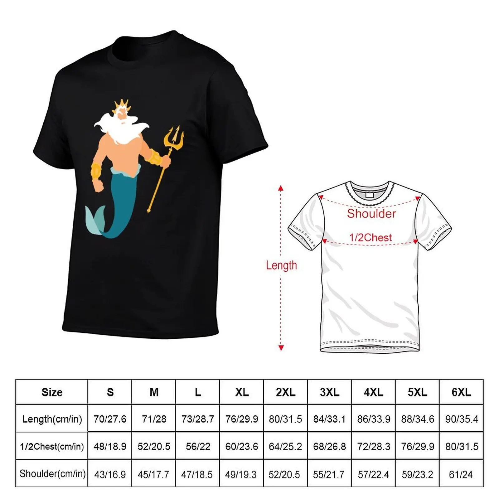 King Triton T-Shirt custom t-shirts football t shirt Men's cotton t-shirt