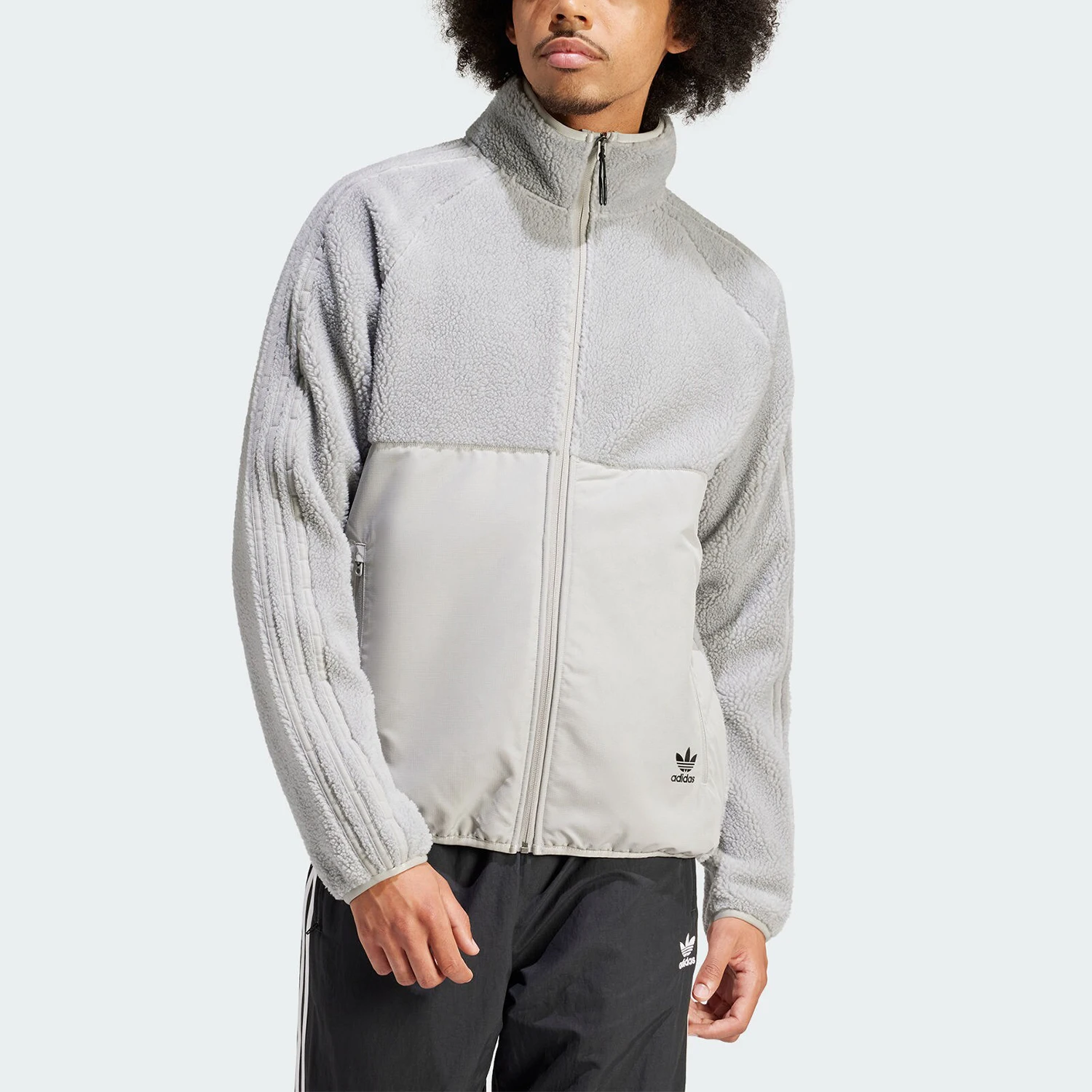

Adidas Originals Authentic Trefoil Mens Warm Fleece Zip-up Jacket IS2826