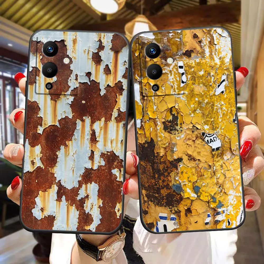 Vintage Industrial Style Rusty Phone Case For Infinix ZERO TECNO CAMON SPARK 20 30 30S 40 POVA 5 6 7 POP SMAR 8 9 10 Shell Cover
