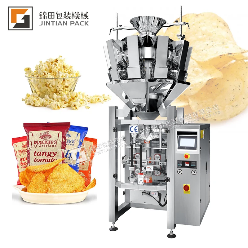 Multifunctional Fully Automatic High Speed High Quality Potato Chips Biscuit Granule Packing Machine