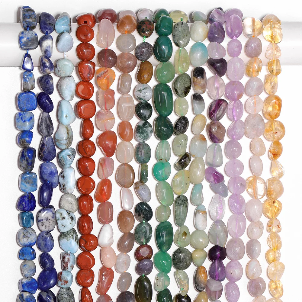 8-12mm Natural Freeform Stone Beads Irregular Loose Spacer Gems Bead Fluorite Quartzs Beaded for Jewelry Making DIY Accessories