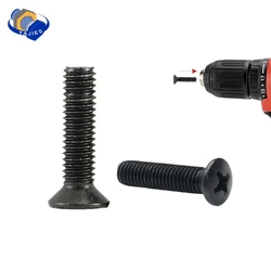 6Pcs Fixing Screw M5 20/22/25mm M6 Left Hand Thread for 1/2''UNF 3/8''UNF Drill Chuck Shank Adapter