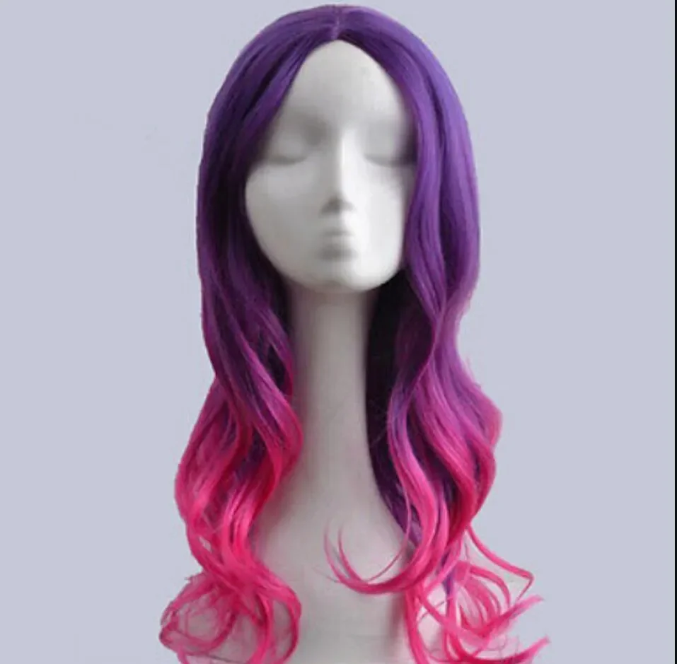 WIG  New Anime Womens Lolita Style Long Wavy Hair Cosplay Party Cool Girl Full Wigs