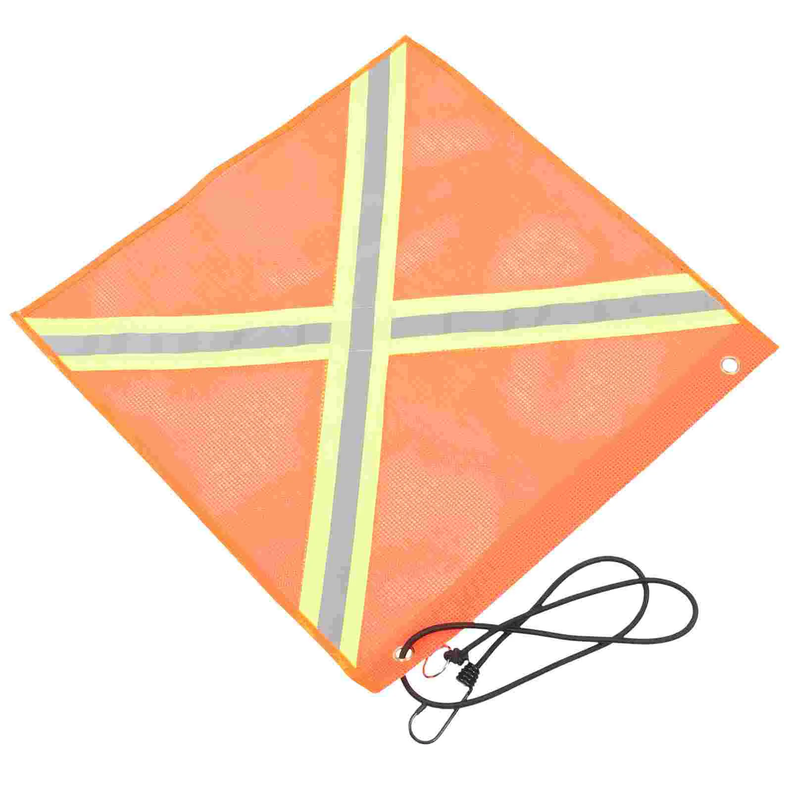 Mesh Safety Flag Hanging with Bungee Rope Polyester Weather Proof Signal for Car