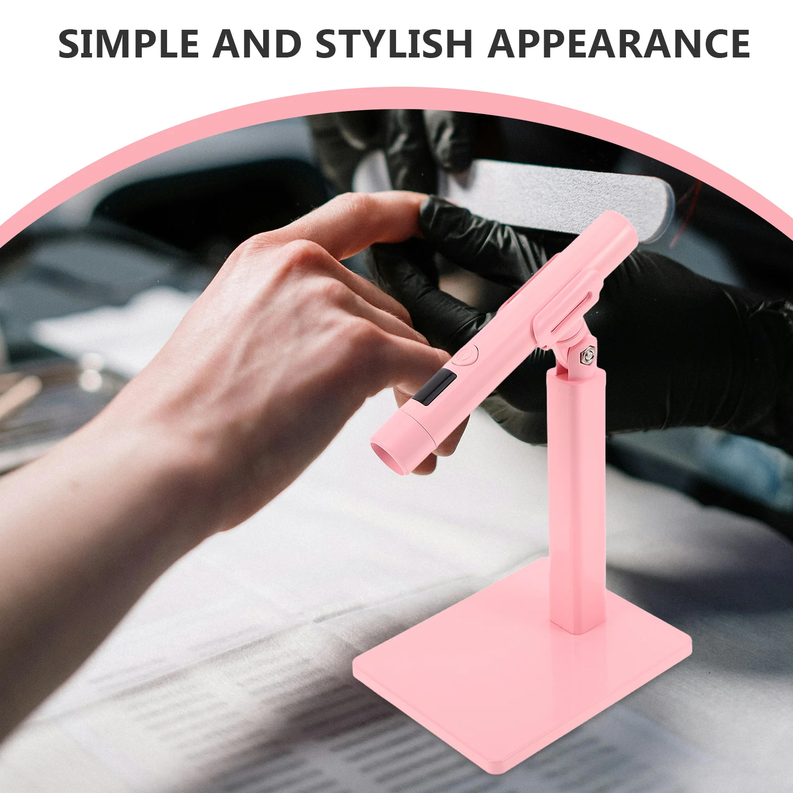 ضوء أظافر محمول قابل لإعادة الشحن مع حامل ثابت لطلاء الجل، علاج سريع، مصباح جل أنيق لتزيين سطح المكتب للأظافر #6