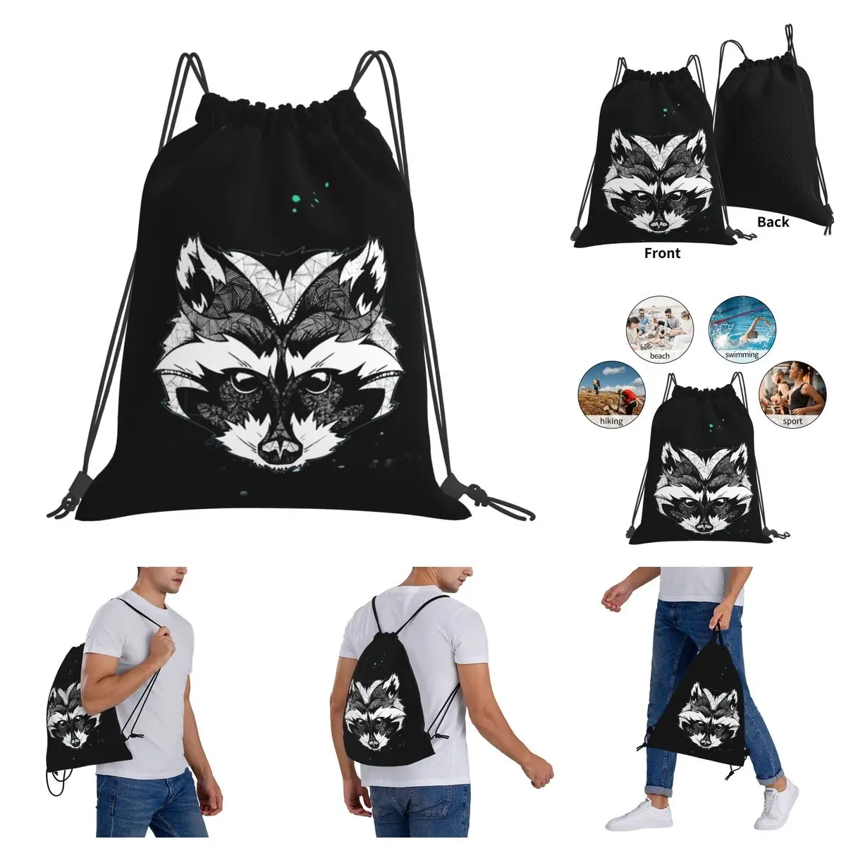 

Field pack Little Raccoon Buddy Graphic Humor Graphic Hot Sale Drawstring Bags Gym Bag Backpack