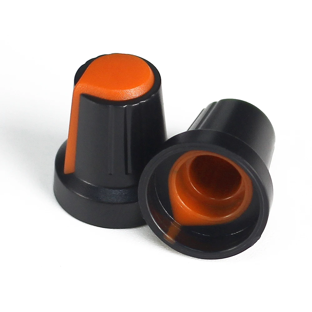10 pçs wh148 ag2 potenciômetro interruptor botão tampa 15x17mm laranja plástico botões kit lidar com ameixa