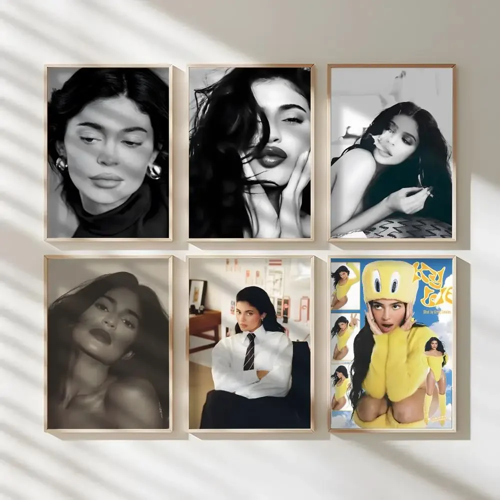 Pretty Famous K-Kylie Jenner Poster Waterproof Canvas Art Wrinkle Free Wall Hanging For Home Living Room Bedroom Decor