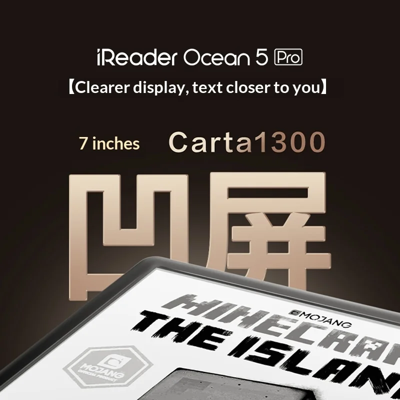 

IReader Ocean5 Pro E-book Reader with Ink Screen 7-inch 4+64GB 300PPI Portable Bluetooth E-paper Book Novels Comics PDF Gift