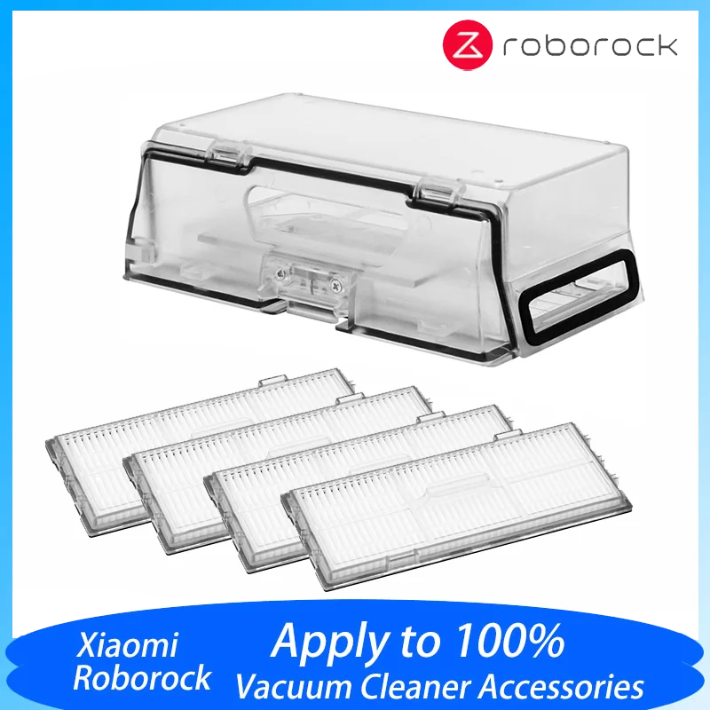 ل Roborock S7 S70 S75 T7s plus T7s صندوق الغبار 100% قطع غيار فلتر Hepa الأصلي لملحقات المكنسة الكهربائية الروبوتية