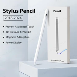 Caneta Stylus Adequado para Apple Pencil, iPad Pro 12.9, 11, 10, 9, 7, 8, 9, 10ª Geração, Air 5, 4, 3, Mini 6, Touch Pen, acessório Tablet