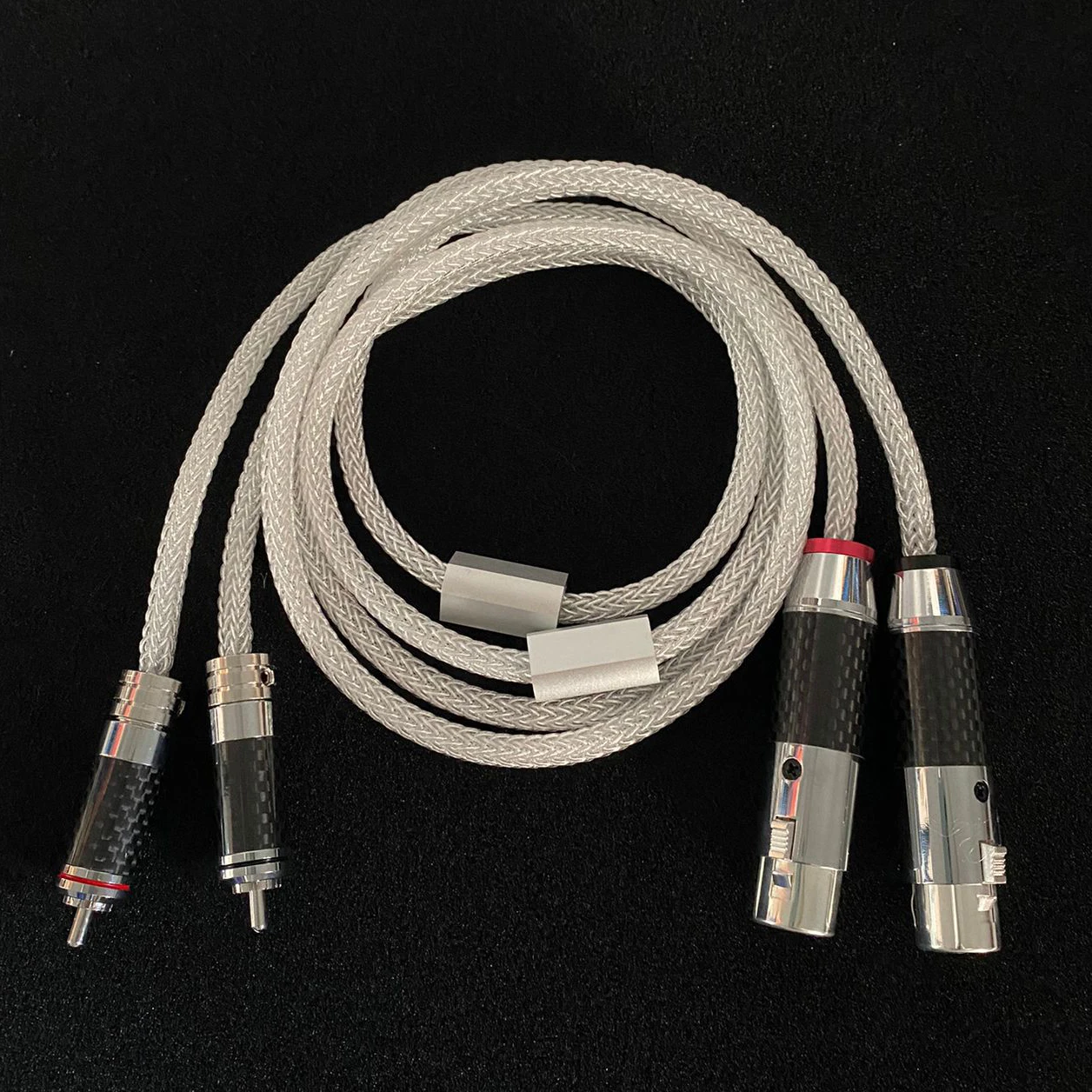 

Пара сбалансированных кабелей XLR из чистого серебра, кабель RCA-XLR, 16 нитей для усилителя, микшера, микрофона