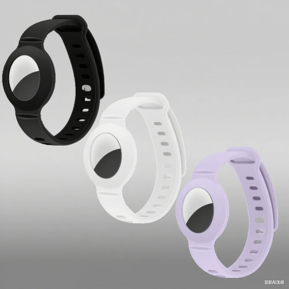 

Силиконовый защитный чехол для Apple AirTag (стиль ремешка) — прочный чехол для трекера с защитой от потери устройства и надежным ремешком