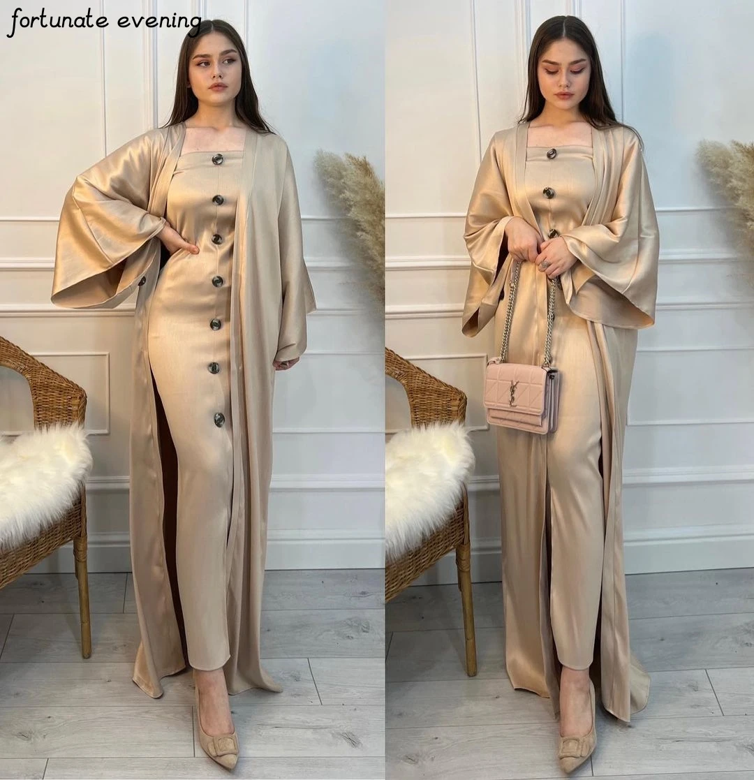 

Fortunate Evening Elegant Vintage Champagne Button Formal Occasion Prom Dress Evening Party Gowns