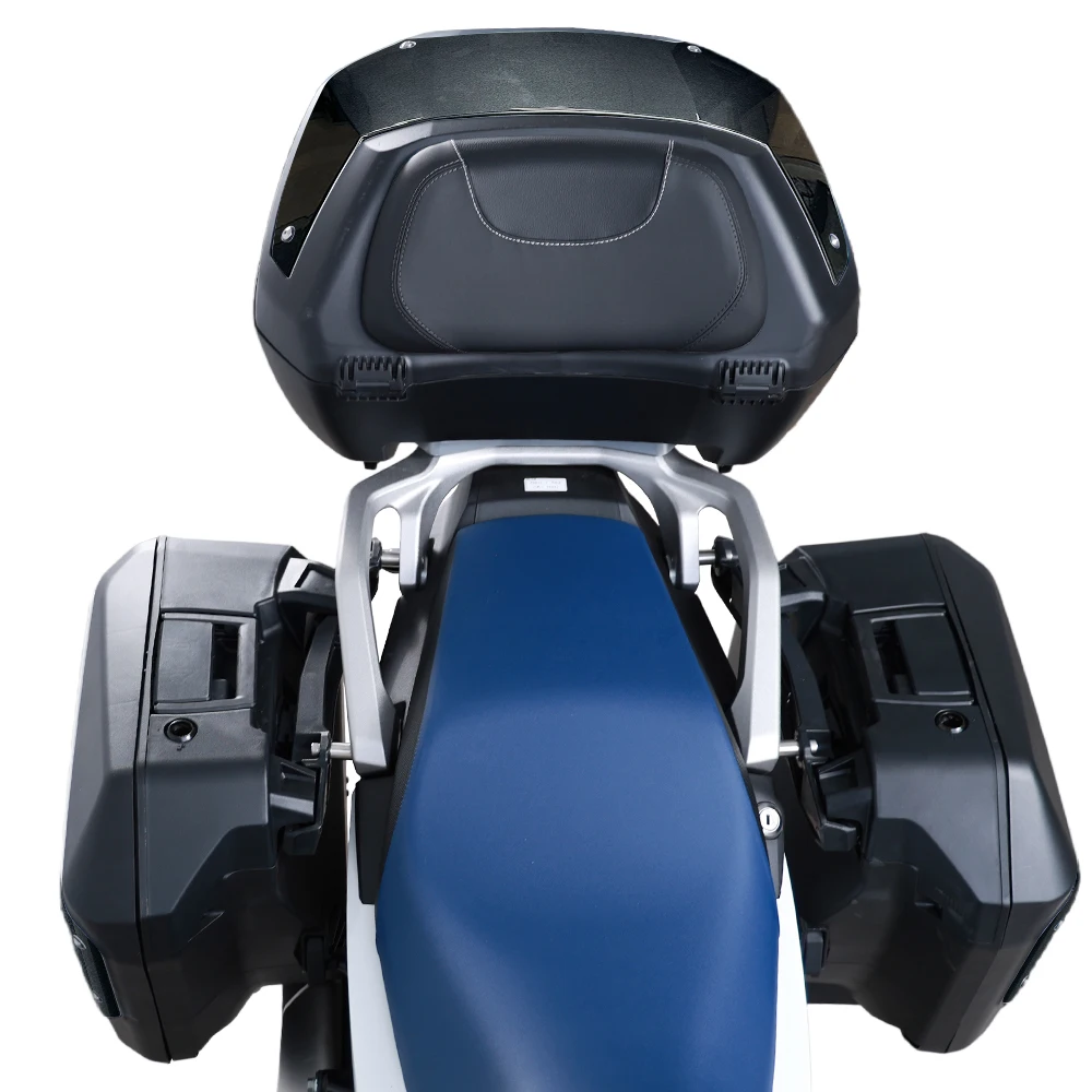 

XL750 Three Boxes: 50L top box, 33L left side box, 30L right side box. Damage-free installation, quick mount & dismount des