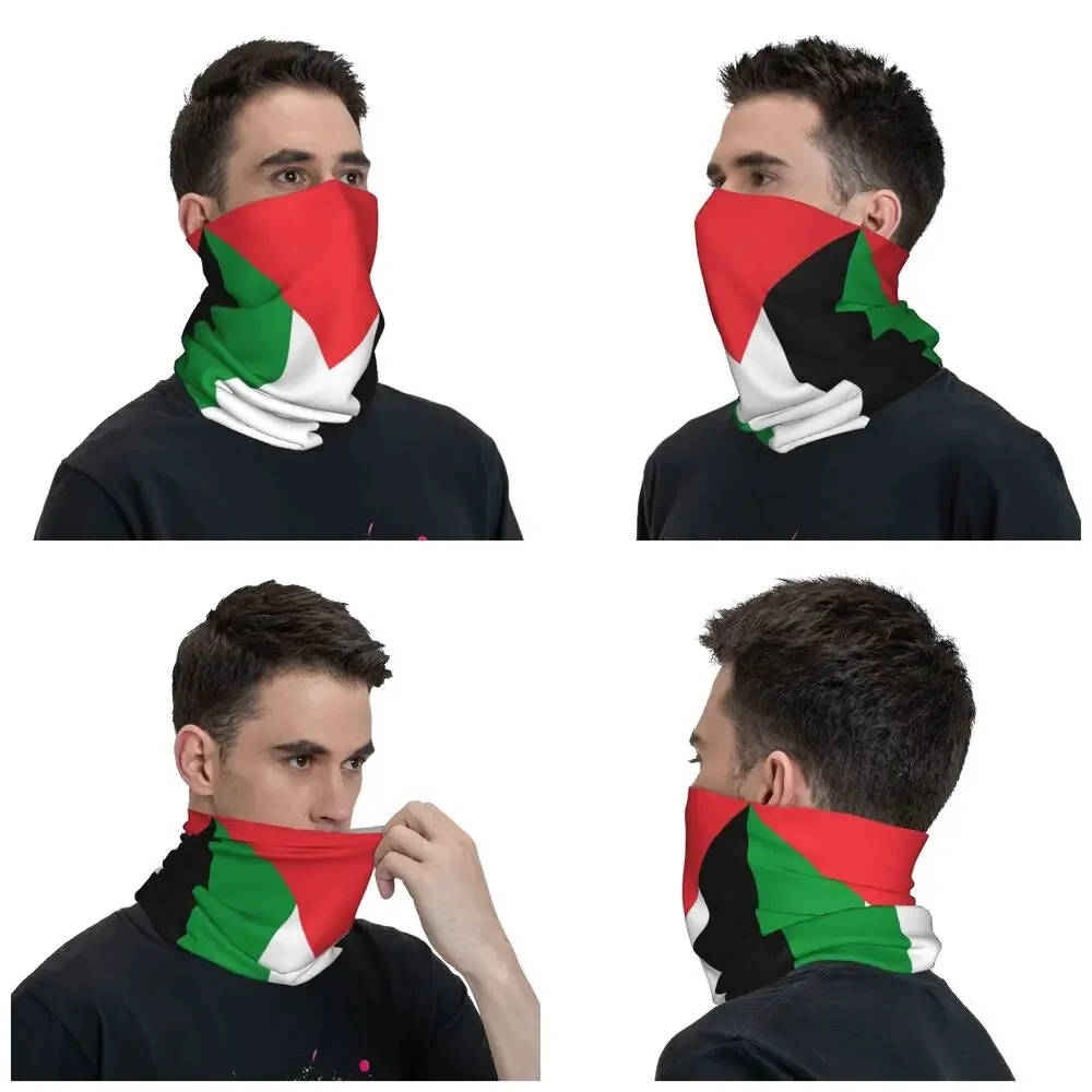 Palestine Flag Bandana Neck Gaiter Palestinian Hatta Kufiya Keffiyeh Pattern Tube Scarf Riding Cycling Unisex Windproof Headband