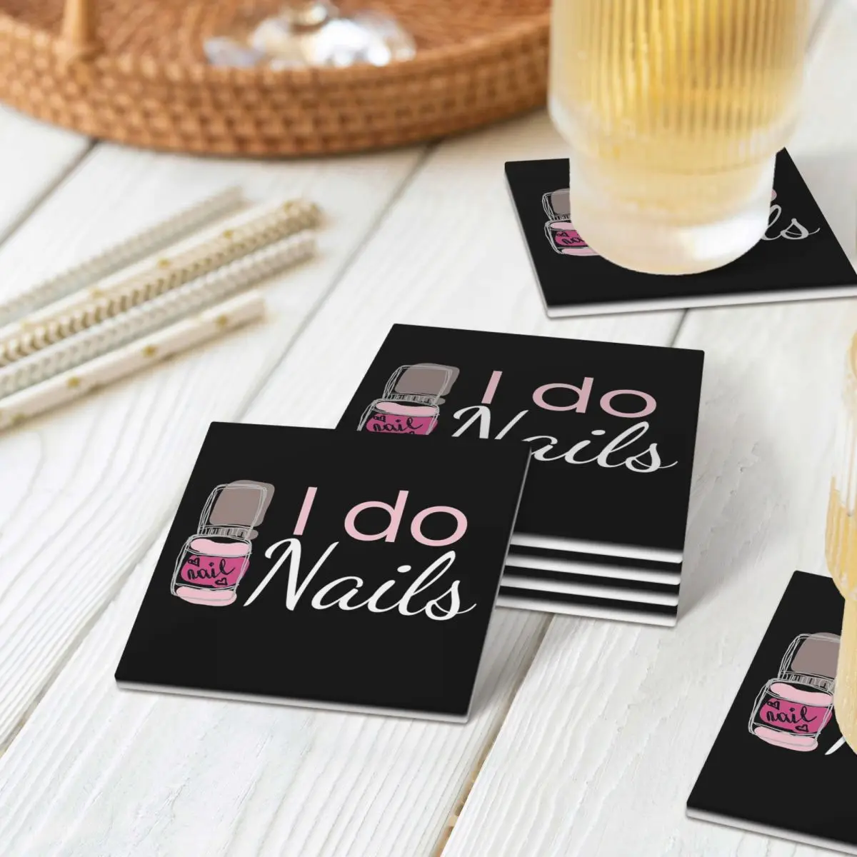

I Do Nails Маникюрная студия Подставка для ногтей Керамика Термостойкий коврик Столовая посуда для кухни Коврик для обеденного стола Кофейный коврик