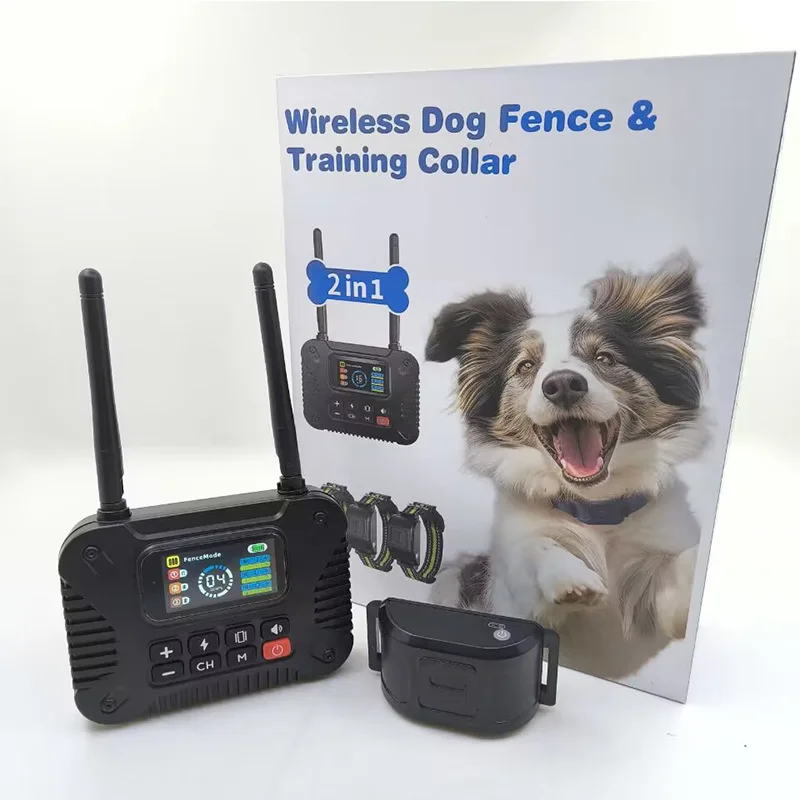 

Новый электронный забор для домашних животных 2-в-1 забор для домашних животных тренажер для собак пробка для лая товары для собак беспроводные заборы