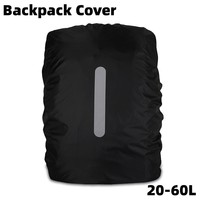 1pc Backpack Rain Cover 20-70L Outdoor Camping Hiking Mountaineering Dust Backpack Bag Black Classic Waterproof Rain Cap Cover