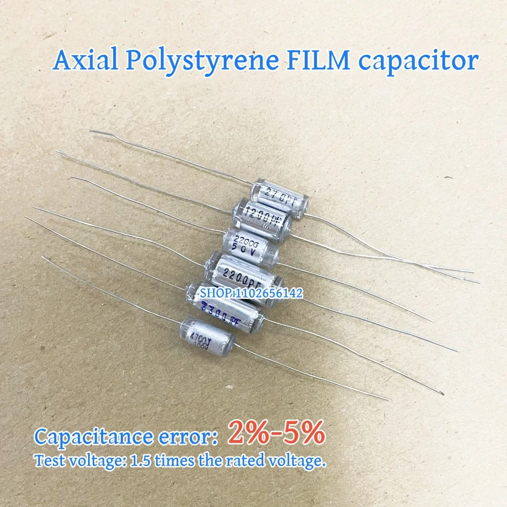 10pcs 3PF-0.022UF Axial Polystyrene FILM capacitor CB10 5P 10PF 24P 33P 51PF 56P 68PF 75PF 82PF 150PF 390P 4700PF 5% 2200PF 512J