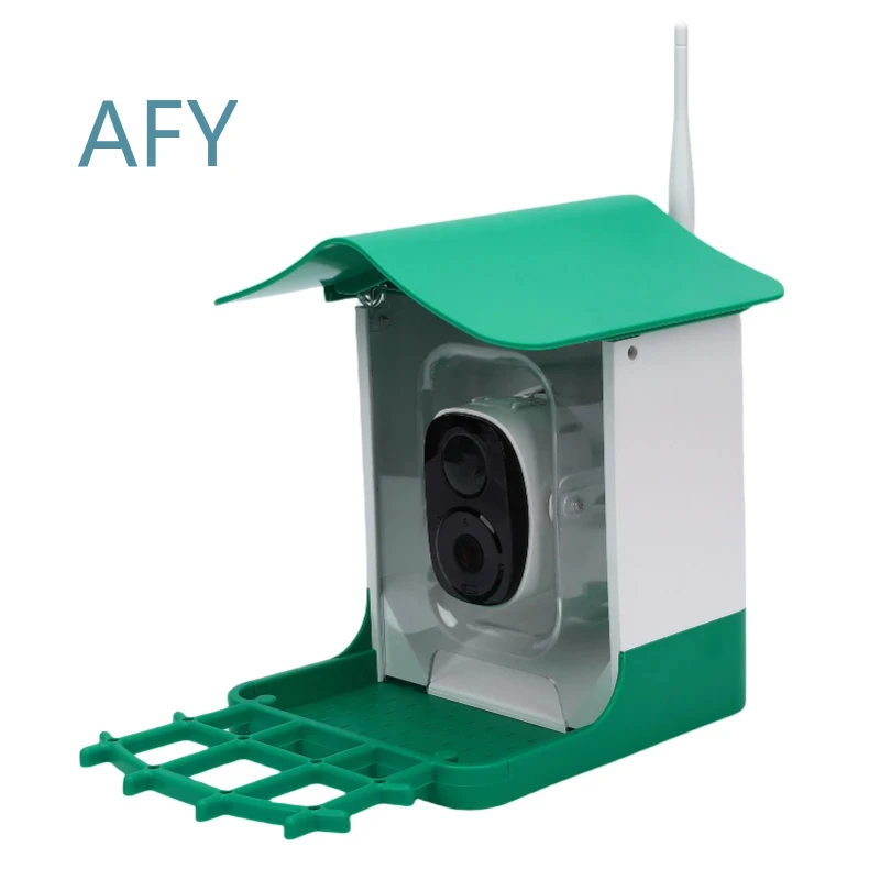Smart Bird Feeder with Camera Solar Panel HD Video Birds House for Wild Bird Watching Outdoor Security Monitoring for Birds