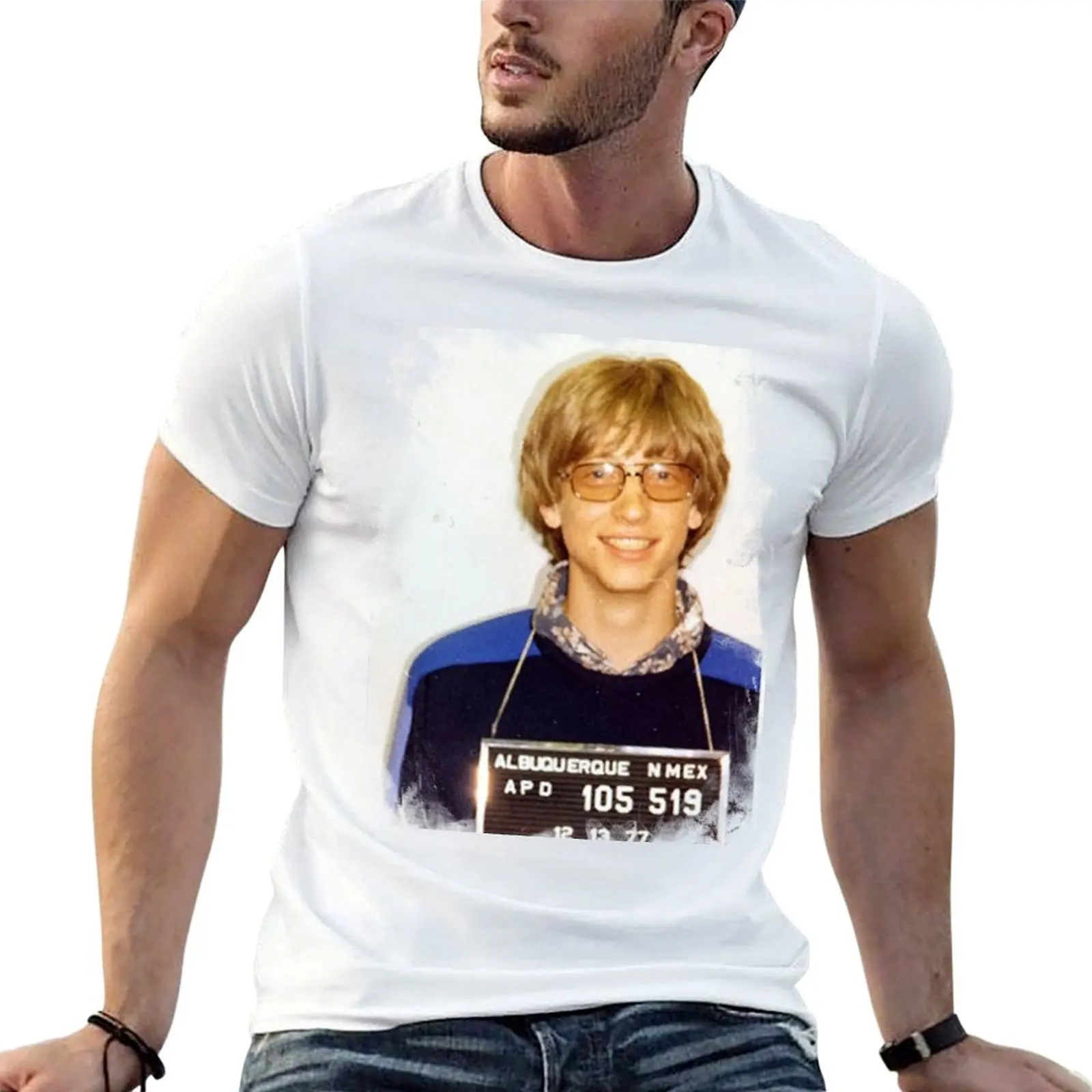 

Футболка Bill Gates Mugshot, незаменимая футболка, мужские футболки, футболка с рисунком