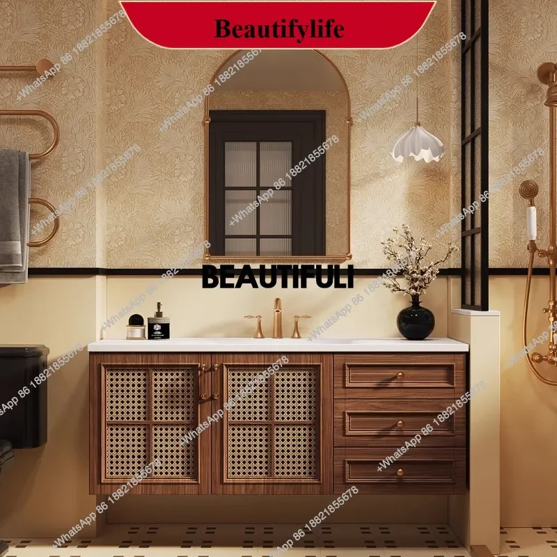 YL Luxury Floating Drawers Bathroom Cabinet Sink Mirror Orgnizer Vanity Restroom Cabinet Toilet Storage Mobile Da Bagno Furnit