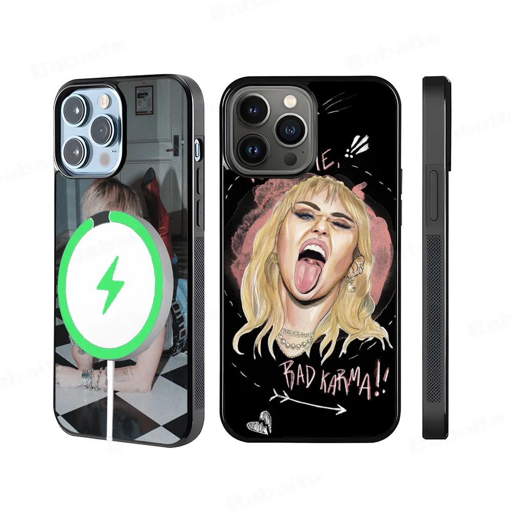 Miley Cyrus Phone Case Magnetic Case For IPhone 16 14 13 12 11 15 Pro Max Plus For Magsafe Wireless Charge Cover