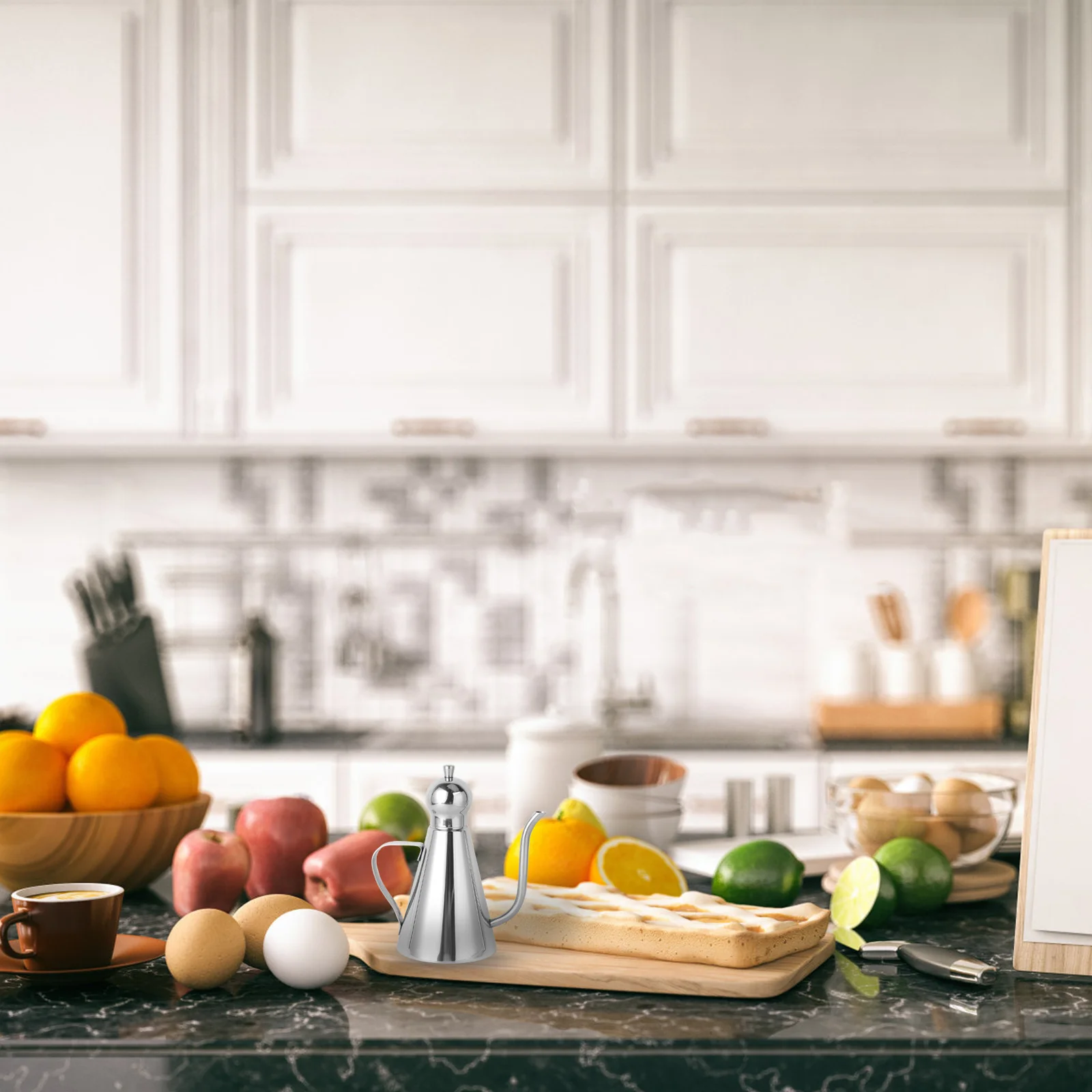 

0.5L Stainless Steel Sauce Bottle 304 Food Grade Oil Dispenser with Anti for Oil Vinegar Cooking Wine Kitchen