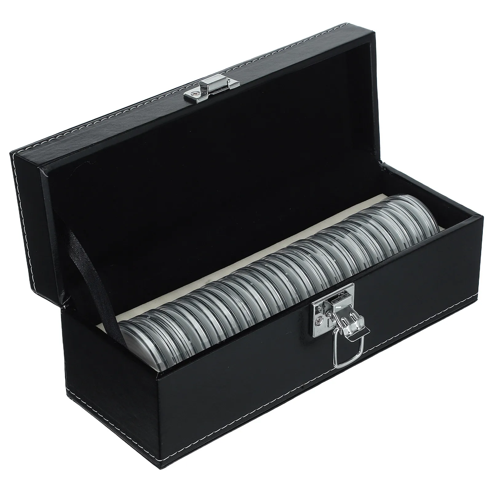 

Коробка-витрина для 20 монет с герметичной защитой, элегантный футляр для хранения и демонстрации нумизматических коллекций