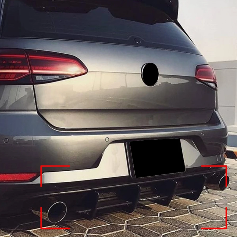 Rear Bumper Diffuser Splitter Lip For Volkswagen VW Golf 7.5 MK7.5 GTI 2014-2017 Car Boot Bracket Frame Spoiler Plate Flap Trim