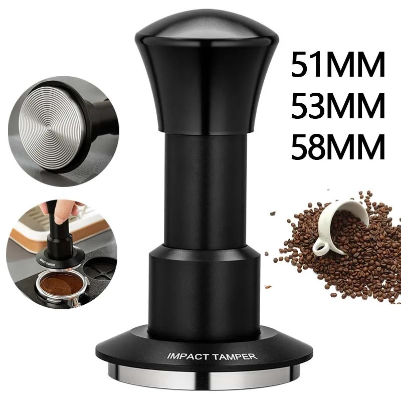 

51/53/58MM Coffee Tamper Spring Loaded Calibrated Professional Coffee Powder Hammer Stainless Steel Coffee Tamper Baristas Tool