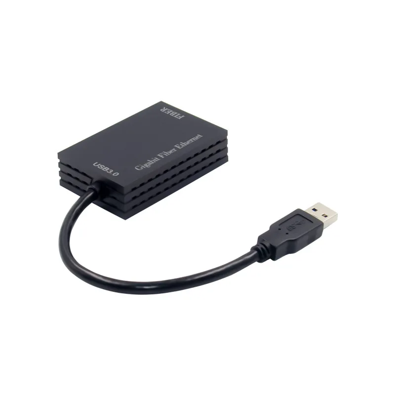 N16R USB1000F-LX USB 3.0 Gigabit Fibra Ethernet Adaptador de Rede Modo Único 1310Nm 10Km LC Módulo Óptico SFP NIC RTL8153