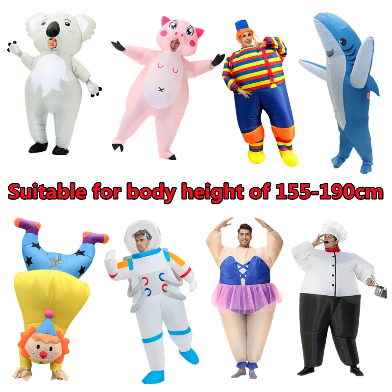 Halloween nfla table Kostüme lustig verkehrt herum Clown/Astronaut Cosplay Erwachsenen Kind aufblasbare Cosplay Kleidung Karneval Party Requisite